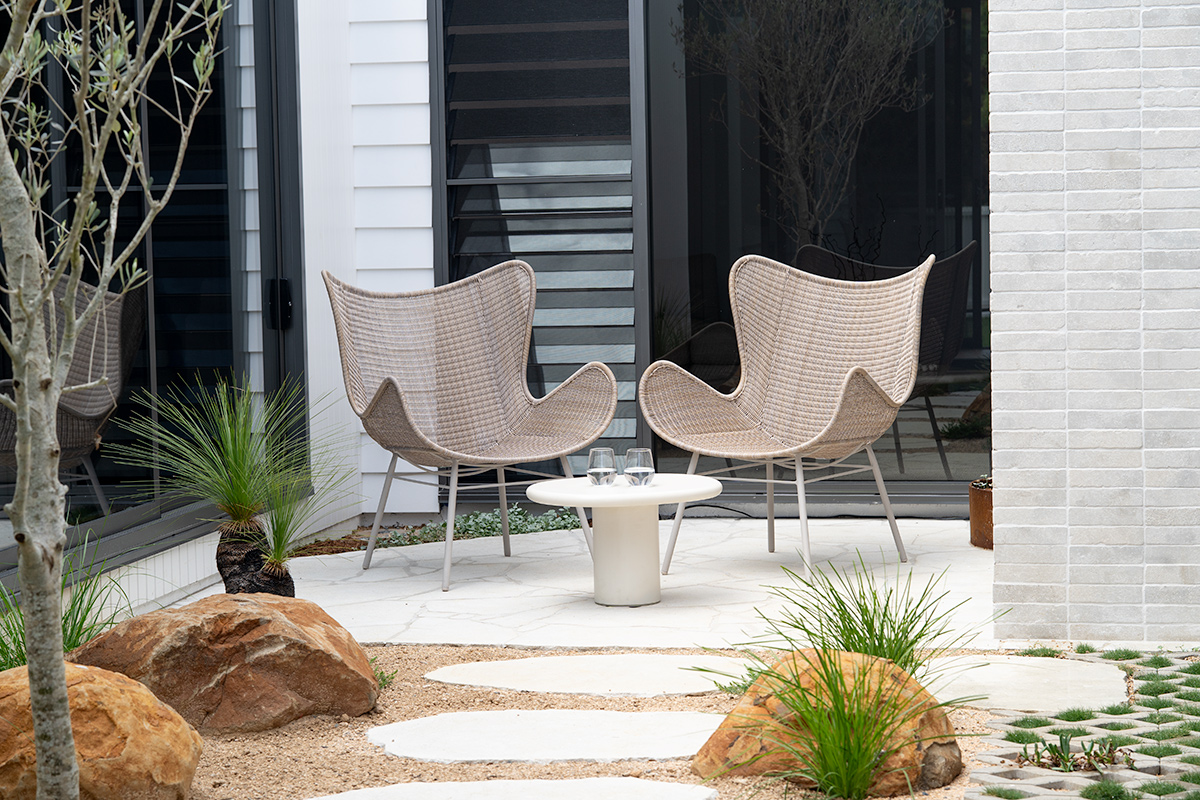Amos Outdoor Wingchair - Linen - Image 13