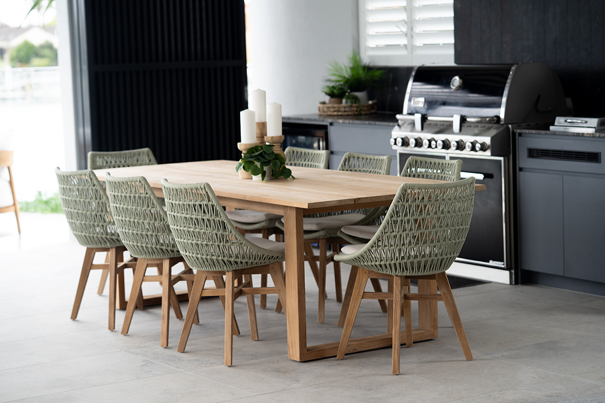 Oceanic Outdoor Dining Chair - Sage Green - Image 2