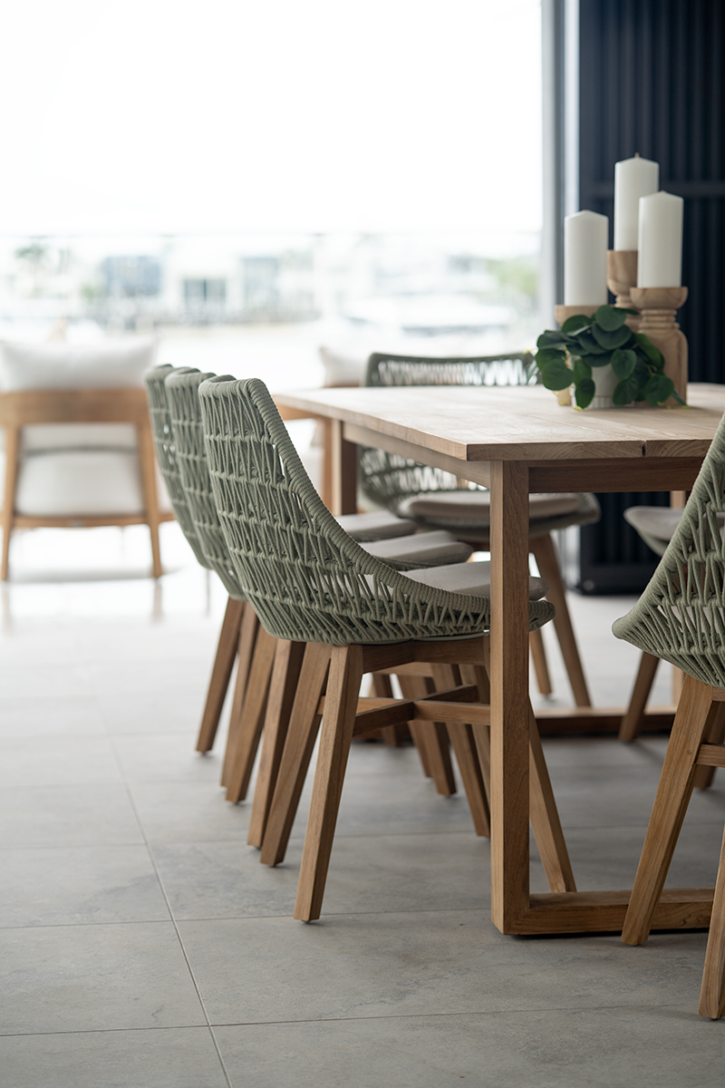 Oceanic Outdoor Dining Chair - Sage Green - Image 11