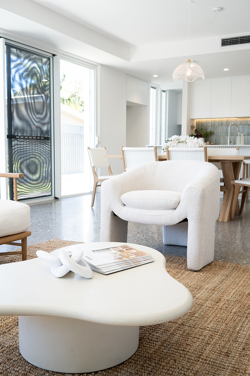 Lorenzo Organic Coffee Table - 100cm (Clover) - Ivory - Image 12