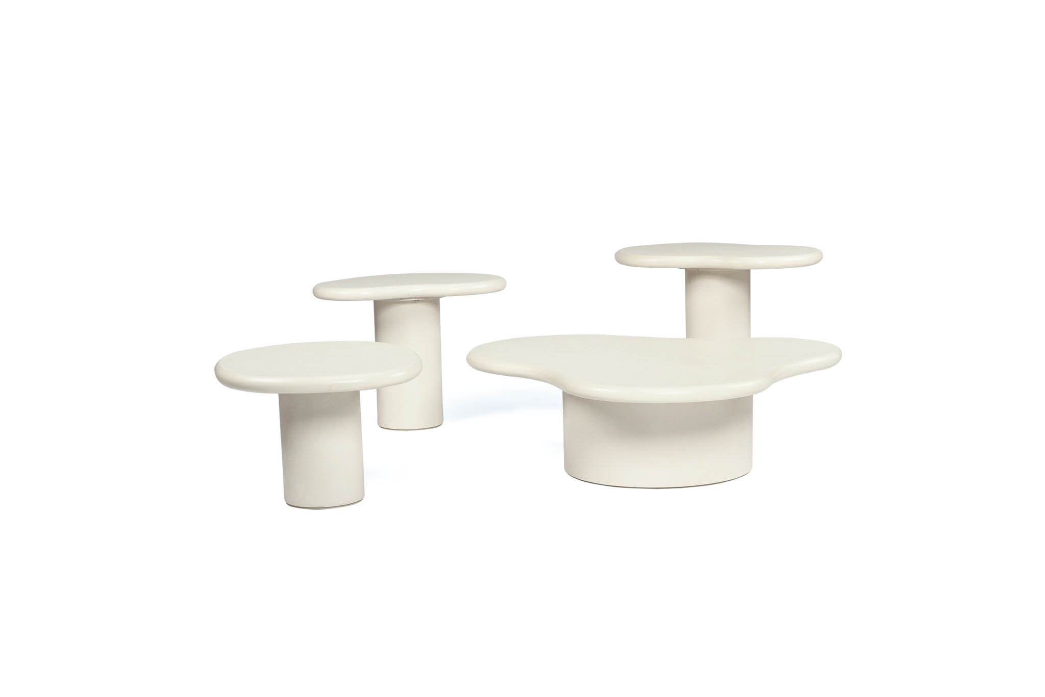 Lorenzo Organic Coffee Table - 100cm (Clover) - Ivory - Image 10