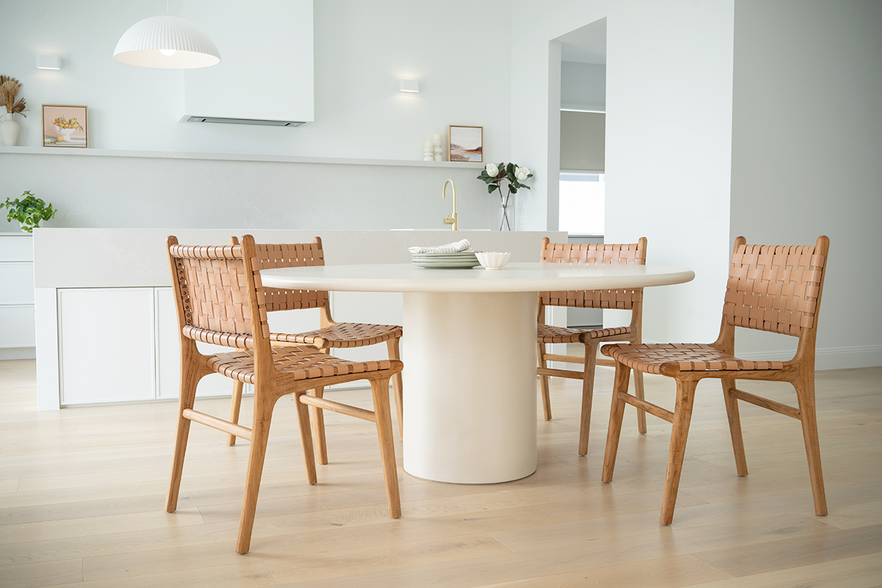 Lorenzo Round Dining Table - 160cm - Latte - Image 10