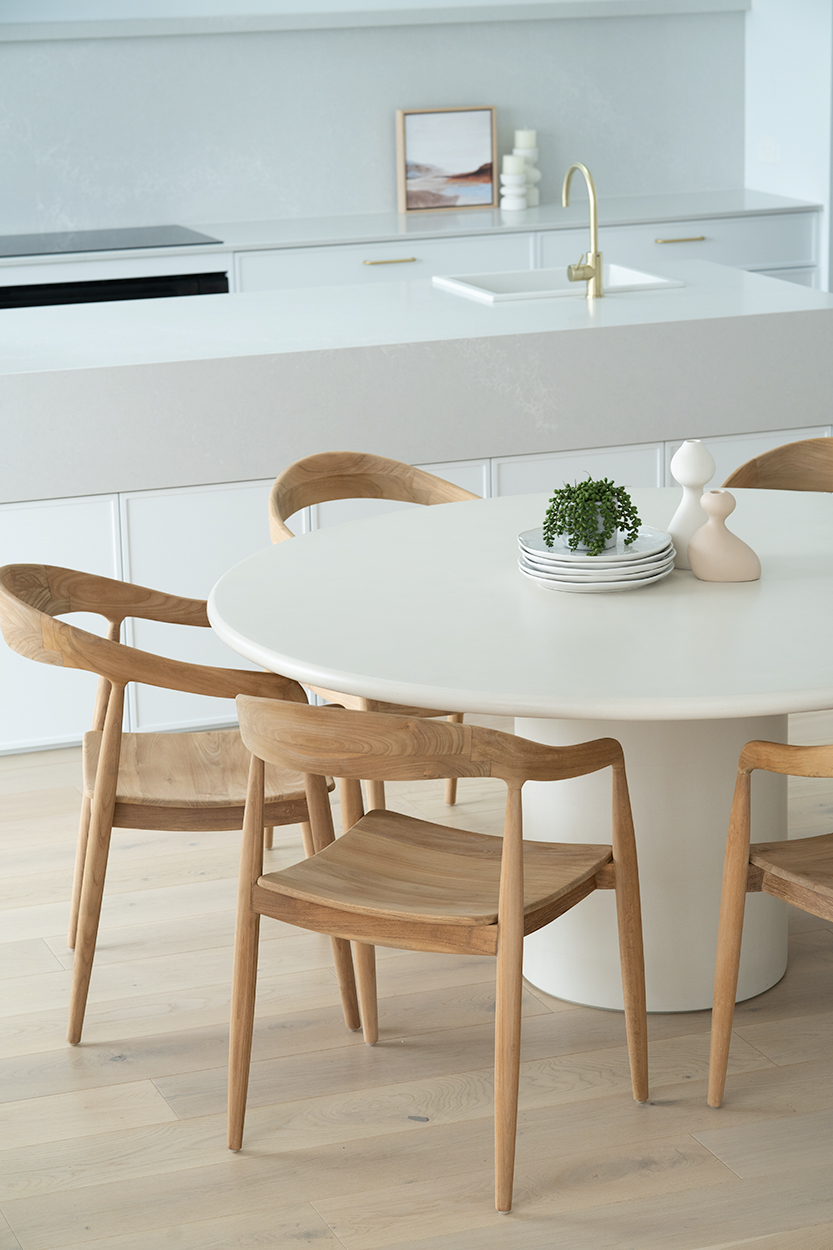 Lorenzo Round Dining Table - 160cm - Latte - Image 15