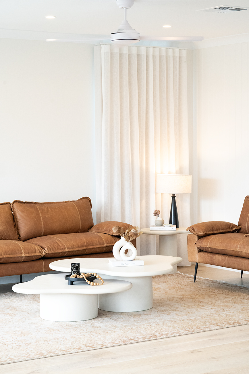 Lorenzo Organic Coffee Table - 100cm (Clover) - Ivory - Image 13